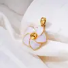Anel de Pérola, Brincos, Pingente, Conjunto de Três Peças Micro-Incrustado, Design de Flor com Gotejamento de Óleo Retrô, Luxo Acessível DIY e Sensação de Alto Padrão