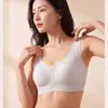 Tecnología Negra Taza Completa Fija Banda de Gel Soporte Sin Costuras Ropa Interior Cómoda Transpirable Agradable a la Piel Recoge los Lados del Pecho Sujetador Mujer Delgado