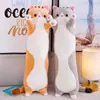 Comercio exterior transfronterizo Juguete de peluche de gato lindo muñeco almohada larga para dormir perezoso súper suave muñeco de cama generación de pelo