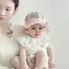 Sombrero de Bebé Verano Delgado Transpirable Malla Princesa Sombrero de Pescador Niña Lazo Visera Meses Pequeños Sombrero Cubeta
