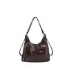 2026 Bolso de Mujer Estilo Nuevo Bolso de Hombro Único Cuero Suave Gran Capacidad Bolso Cruzado Mochila Tote