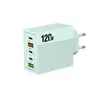 Novo Carregador Multi-Porta Transfronteiriço 120W Protocolo Completo Cabeça de Carregamento Rápido Pequena para Viagem e Uso Doméstico Carregador Rápido Padrão Europeu, Americano e Britânico