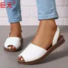 Sapatos Femininos Plus Size Juyuan Desejo Amazon Verão Europeu e Americano Sudeste Asiático Planos 43 Sandálias de Solado Grosso Romanos Aumentadores de Altura