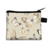 Monedero infantil con estampado de mariposas, ideal para estudiantes. Bolso de mano portátil para tarjetas, monedas y llaves. Bolso de poliéster tipo clutch.