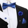 Gravata Borboleta Quadrada de Seda para Negócios Conjunto de 4 Peças Estilo Coreano Masculino Acessórios de Vestimenta para Banquete de Casamento Fábrica de Gravatas de Borboleta Estoque Pronto