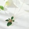 Set de Joyería Transfronterizo Europeo y Americano: Conjunto de Collar, Aretes, Pulsera y Anillo de Flor Multicapa con Goteo de Aceite, Accesorios para Manos, Pulsera