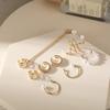 Clips para la oreja de moda popular transfronteriza para hombres y mujeres, aretes personalizados de lujo ligero, cartílago falso sin perforar, aretes retro simples al por mayor