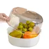Cesta de Drenagem Espessa de Camada Dupla para Pia de Cozinha Bacia para Lavar Legumes Sala de Estar Doméstica Prato de Frutas Cesta de Frutas Bacia para Lavar Legumes Atacado