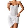 Vestido de Praia Ombro a Ombro Estilo Europeu e Americano, Saída de Praia Bikini Recortado, Bikini Sexy Sem Costas com Alças Finas, Saída de Praia Bikini Estilo Transfronteiriço