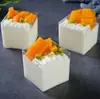 Varios Platillos para Salsa Tazas Cuadradas Tazas para Mousse Plástico Transparente Vajilla Platos para Postre Platos Pequeños para Aperitivos de Fiesta con Cuchara