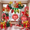 Globos de Papel de Aluminio Navideños de Amazon Transfronterizos de 40 Pulgadas Color Verde Fruta Decoración de Fiesta Escena Globos Navideños Decorativos