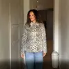 Abrigo corto de felpa vintage con estampado de leopardo, solapa, de un solo botón, entallado a la cintura, para mujer, otoño e invierno, exclusivamente para comercio transfronterizo