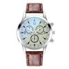 Ventas Directas de Fábrica Reloj de Pulsera de Acero de Tres Ojos con Cristal de Luz Azul Colorido Reloj de Cuarzo para Hombre Regalo Reloj para Hombre al Por Mayor