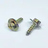 Adecuado para Parachoques de Coche, Guardabarros, Salpicaderas, Tornillos Autorroscantes, Tornillos Rápidos, Tornillos Externos Hexagonales con Arandelas