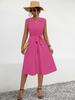 Novedad Primavera y Verano 2024 Ropa de Mujer Transfronteriza Europea y Americana Estación Independiente de Amazon Vestido Caliente sin Mangas de Tirantes Plisados