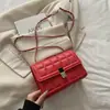 Bolso de Hombro Cruzado de Cadena de Moda Versátil Estilo Ins Acolchado Texturizado de Gama Alta para Mujer 20265 Nuevo