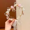Acessórios de Cabelo Estilo Fada da Floresta para Meninas, Tiaras de Performance, Presilhas de Cabelo, Enfeites de Cabelo de Princesa, Tiaras de Florista, Grampos de Cabelo para Meninas, Flores de Cabelo, Coroa