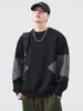 Ropa para Hombre Casa de Arce / Suéter de Punto Cuello Redondo para Hombre Otoño e Invierno Nuevo Suéter de Lana Jacquard Rayado Pulóver Retro Japonés Holgado