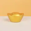 Adorno Qi Qi Fortuna Yuanbao Artesanía de Resina Yuanbao Realista de Oro Sólido Decoración Regalo