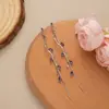 Brincos Longos com Franjas Elegantes de Folha, Acessórios de Verão Estilosos e da Moda para Mulheres