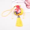 Bolsita Vacía para Festival del Bote del Dragón Estilo Antiguo Bordado Bolsita Colgante Portátil Bolsa Pequeña de la Suerte Patrón de Dragón Flor de Ciruelo Bolsa con Aroma a Peonía