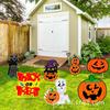 Plato de Halloween para patio, explosiones transfronterizas, calabazas, gatos, decoración de césped para patio al aire libre, plato de jardín