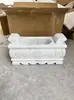 Mesa de chá pequena estilo Zen base de castiçal de pedra incensário frente de túmulo ao ar livre para queimar incenso Mármore Branco Pedra Verde Ornamento Retangular