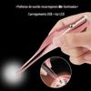 Colher de ouvido com luz pinça de ouvido pinça de tirar cera recarregável para crianças com luz dispositivo de limpeza de ouvido kit de limpeza de ouvido fabricante em estoque