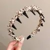 Diadema Ondulada Marrón para Mujer, Uso Diario, Antideslizante, con Dientes, para Lavarse la Cara, Accesorio para el Cabello