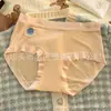 Pantalones de Malla de Seda Helada Antibacterianos 10A para Mujer Ropa Interior Ligera y de Secado Rápido Transpirables que Cubren la Cadera Bragas de Cintura Media para Chicas Verano