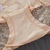 Calzones de Encaje Sexy Sin Costuras Transparentes con Patrón de Cintura Media para Mujer Algodón Cómodo Transpirable Levanta Glúteos Calzones para Niñas