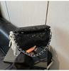 Bolso de Hombro de Moda 2025 Nuevo Bolso Bandolera de Cadena Texturizado Patrón de Piel de Serpiente a la Moda Bolso Elegante para Mujeres