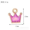 Mezcla de 30 Colgantes de Aleación Morada Forma de Gota de Aceite Corona Estrellas Corazón Nubes Accesorios para Colgantes de Pulsera DIY Venta al por Mayor
