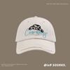Sombrero casual americano para mujer con bordado de letras, gorra de béisbol que hace que la cara se vea pequeña, para estudiante, pareja, combina con todo, a prueba de sol, visera