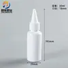 Frasco de Bico Fino 10-120ml Pigmento para Pintura Pet Tinta Dispenser Frasco Branco À Prova de Luz Bico Pequeno Frasco de Apertar