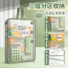 Bolsa de Asignatura en Forma de L Maletín Bolsa para Documentos Cremallera de Asignatura Malla Estéreo Apertura Grande Almacenamiento para Estudiantes Bolsa para Libros para el Inicio de Clases