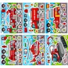 Nuevas pegatinas de camión de bomberos de dibujos animados que cambian de cara, 6 piezas/paquete, para niños, pegatinas de rompecabezas hechas a mano DIY, juguetes de educación temprana y educativos