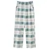 En stock 7A fabricante 40 unidades doble cara 210g pantalones de pijama para hombre, nuevos pantalones largos casuales a cuadros de otoño, pantalones para casa disponibles