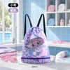 Bolsa de Armazenamento para Natação Infantil Separação Úmido e Seco Mochila de Ombro Dupla de Uso Duplo Bolsa Média e Grande para Armazenamento de Roupa de Banho Chapéu de Praia Infantil