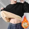 Sudaderas baratas al por mayor de forro polar, engrosadas y acolchadas, para hombre, casual, deportivas, de color liso, simples, versátiles, cuello redondo, tops holgados
