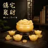 Adornos de cuenco del tesoro de jade beige al por mayor, figurillas de lingote de oro y Pixiu, artesanías de feng shui para el hogar y regalos decorativos