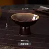 Olla de cerámica retro estilo chino para guisar con acabado vidriado de horno, plato alto para postres, cuenco doméstico de alta temperatura para nido de pájaro y sopa dulce, taza y platillo para té y postre