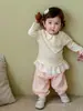 Camiseta Base Linda para Niñas con Pequeños Detalles Izquierdo y Derecho, Camiseta de Muñeca Estilo Coreano de Otoño, Top 3D de Conejo para Niños