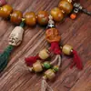 Pulsera de Hueso de Vaca Estilo Tíbet con Incrustaciones de Swastika, Cuentas Dzi de Plata Tibetana de Mano y Accesorios de Turquesa, Venta al por Mayor desde el Fabricante