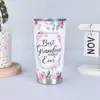 Taza Termo Creativa Transfronteriza de Acero Inoxidable 304, Doble Pared al Vacío para Cerveza, Impresión 3D, 20 oz, Portavasos para Coche