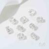 Cuentas Espaciadoras al Por Mayor Alta Retención de Color Cobre Plateado Plata Esterlina con Incrustaciones de Zircón Redondas Copo de Nieve Cuentas Espaciadoras para Joyería DIY Pulsera Collar
