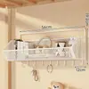Estantería de pared para dormitorio Estante de almacenamiento de pared para mesita de noche de estudiante Cesta de almacenamiento de pared Cesta de almacenamiento sin taladro