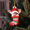 Elfo navideño decoraciones navideñas árbol de Navidad colgante festivo acrílico plano creativo adornos navideños colgante