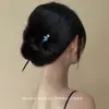 Grampo de Cabelo de Madeira Azul Borboleta em Forma de U Antigo Novo Estilo Chinês Retrô Super Fada Flor Rosto de Cavalo Saia Grampo de Cabelo Bola Acessórios de Cabelo