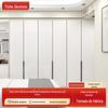 Guarda-roupa de Liga de Alumínio Sob Medida para Quarto de Casa de Parede a Teto Série Skin Sense Moderno Simples Grande Capacidade Armário de Alumínio